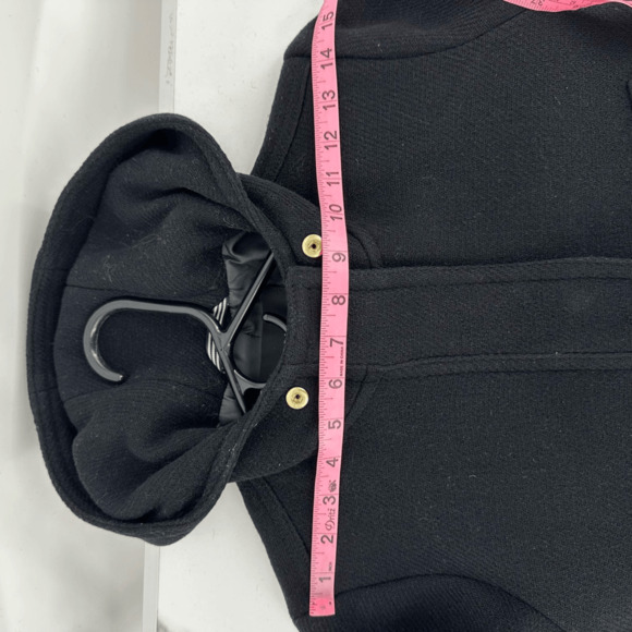 J.Crew Chateau Italian Wool Parka Pea Coat Winter Jacket Size 6 Petite Black - Picture 9 of 16